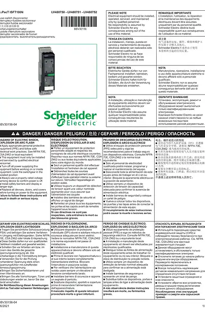 schneider施耐德FuPacT ISFT100N - 开关切断器熔断器 - 说明页